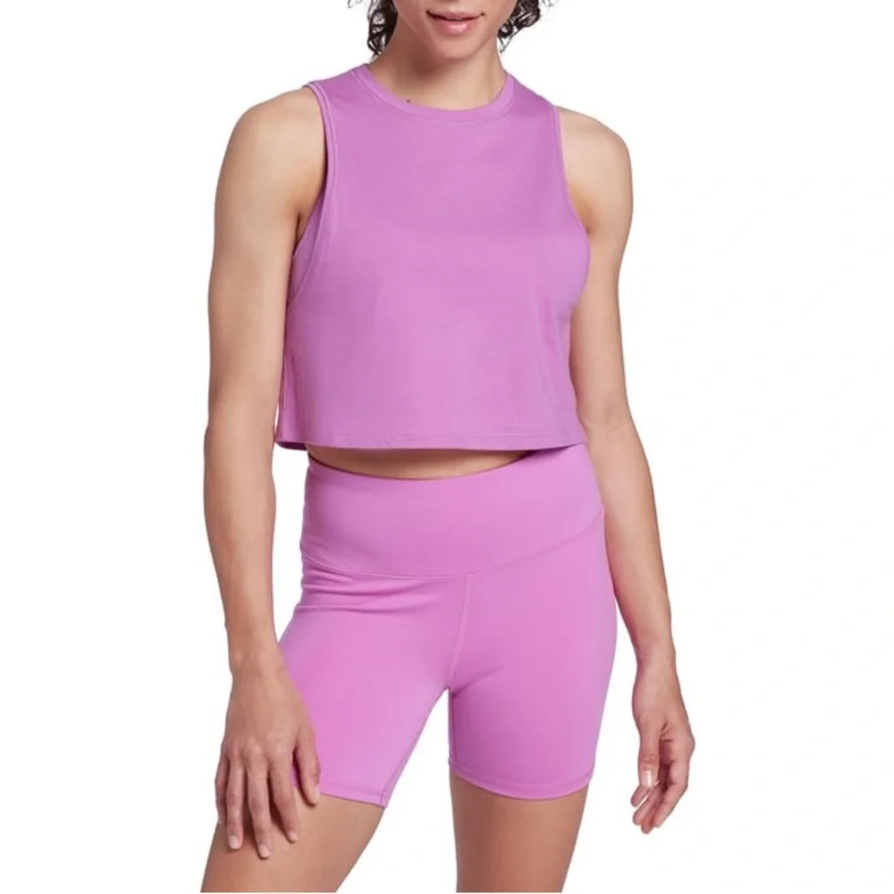 DSG Women’s Cotton Cropped Muscle Pink Tank Top - Picture 6 of 6